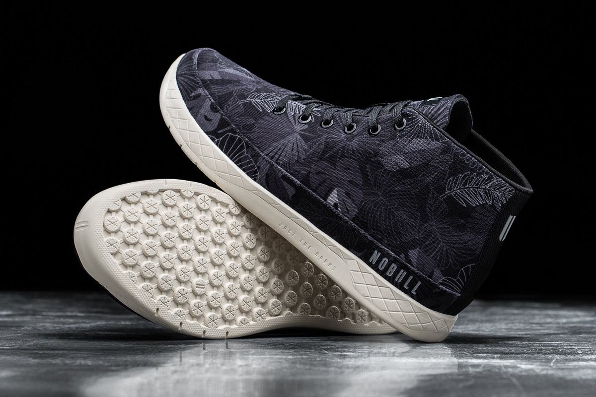 Nobull Canvas Mid Men's Trainers Black | Australia (AE5906)